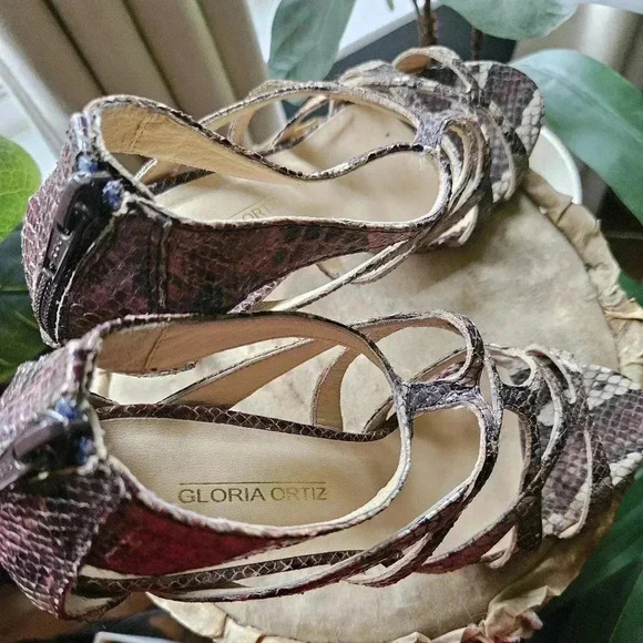Gloria Ortiz Snakeskin Gladiator Heels - Picture 5 of 5
